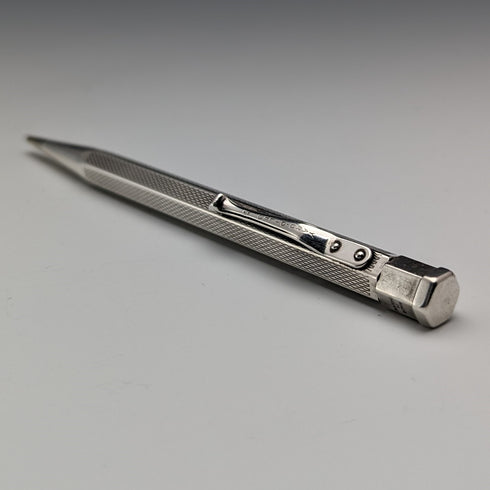 1960 British Yard O' Red Sterling Silver Hexagonal Pencil with Case